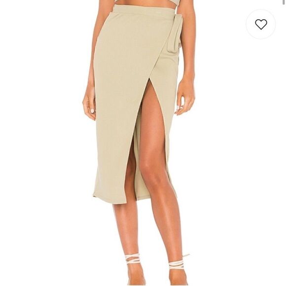 PRIVACY PLEASE Catalina Midi Skirt in Sage Green medium NWT - Picture 1 of 7